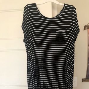 Black and White Striped Dress